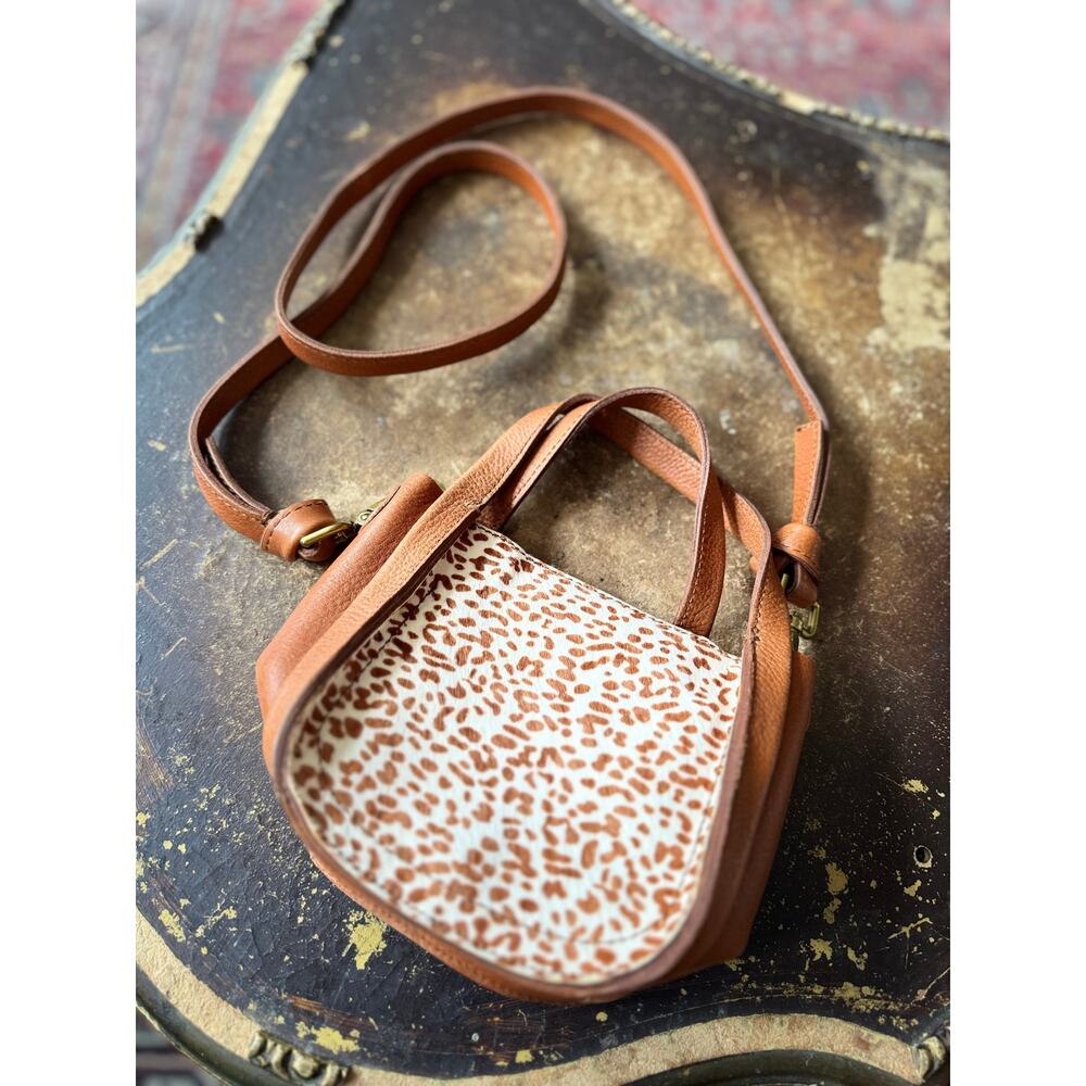 Madewell The Micro Sydney Crossbody Bag in Animal Spotted Calf Hair